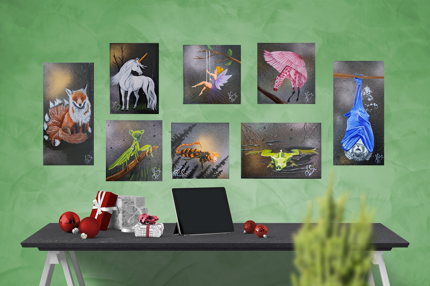 Tête de Cochon – Tableau Animalier Surréaliste, Peinture Acrylique sur Toile