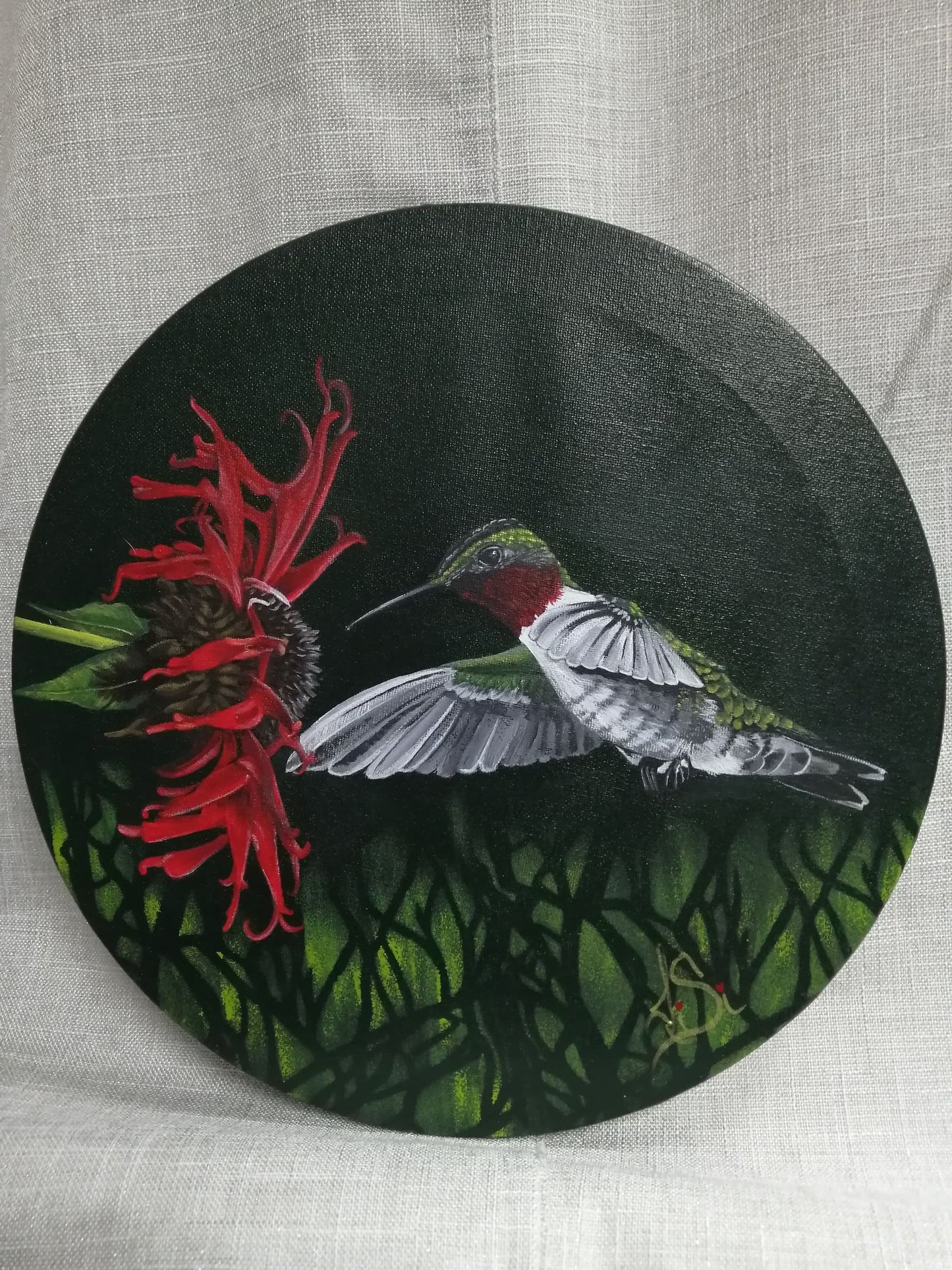 Le colibri à gorge rubis - Une œuvre envoûtante inspirée par la nature et la magie